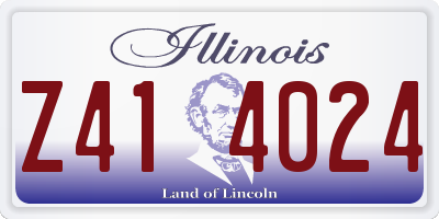 IL license plate Z414024