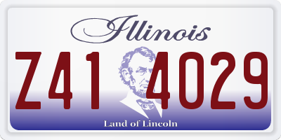 IL license plate Z414029