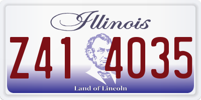 IL license plate Z414035