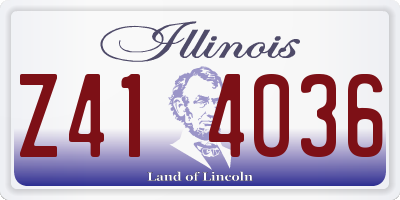 IL license plate Z414036