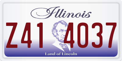 IL license plate Z414037