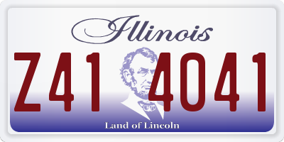 IL license plate Z414041