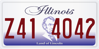 IL license plate Z414042