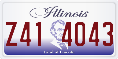 IL license plate Z414043