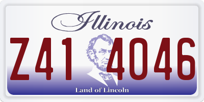 IL license plate Z414046