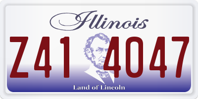 IL license plate Z414047