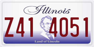 IL license plate Z414051