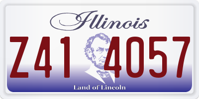 IL license plate Z414057