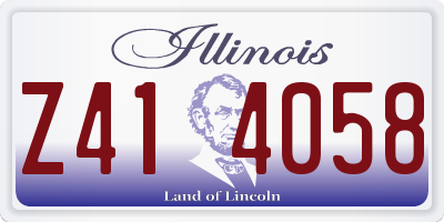 IL license plate Z414058