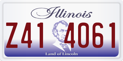 IL license plate Z414061