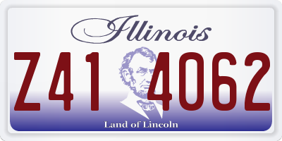 IL license plate Z414062