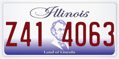 IL license plate Z414063