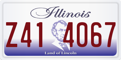 IL license plate Z414067