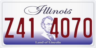 IL license plate Z414070