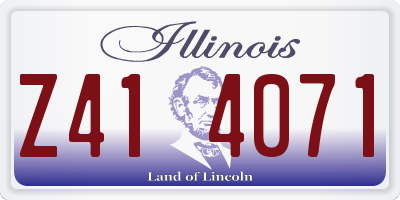 IL license plate Z414071