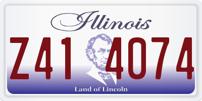 IL license plate Z414074