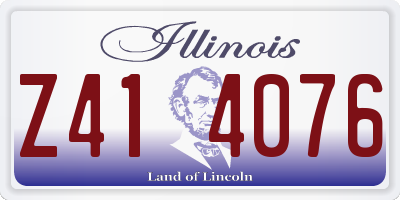 IL license plate Z414076