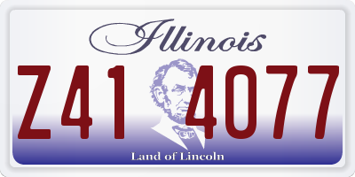IL license plate Z414077