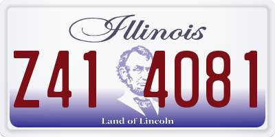 IL license plate Z414081