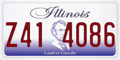 IL license plate Z414086