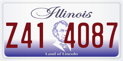 IL license plate Z414087