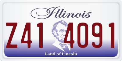 IL license plate Z414091