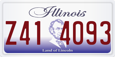 IL license plate Z414093