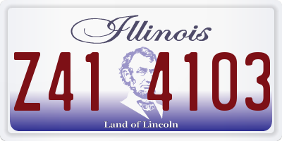 IL license plate Z414103