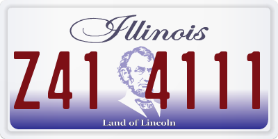 IL license plate Z414111