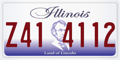 IL license plate Z414112