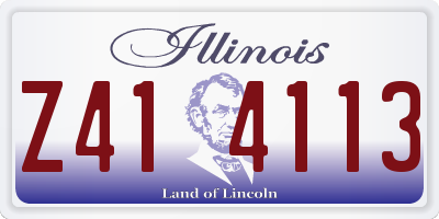 IL license plate Z414113
