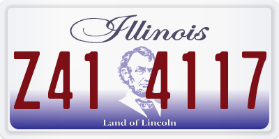 IL license plate Z414117