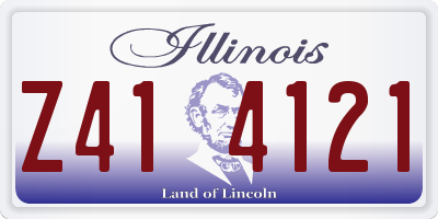 IL license plate Z414121