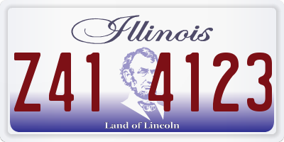 IL license plate Z414123