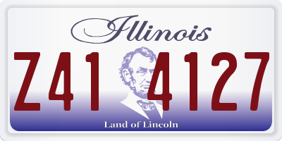 IL license plate Z414127
