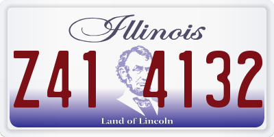 IL license plate Z414132