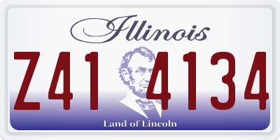 IL license plate Z414134