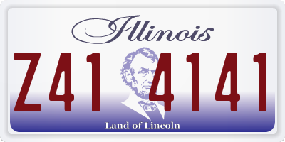 IL license plate Z414141