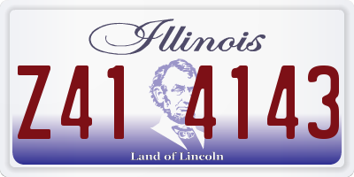 IL license plate Z414143