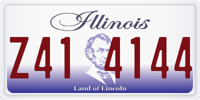 IL license plate Z414144