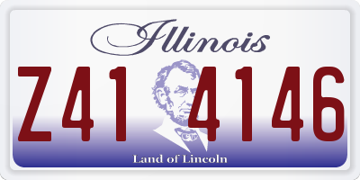 IL license plate Z414146