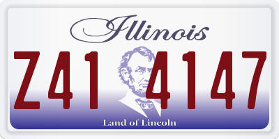 IL license plate Z414147