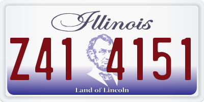 IL license plate Z414151