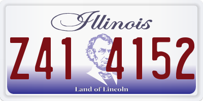 IL license plate Z414152