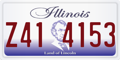 IL license plate Z414153
