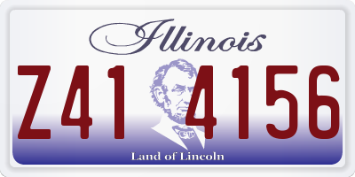 IL license plate Z414156