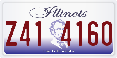 IL license plate Z414160