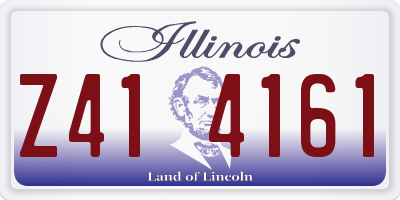 IL license plate Z414161
