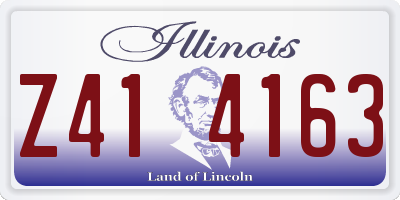 IL license plate Z414163