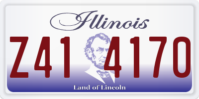 IL license plate Z414170